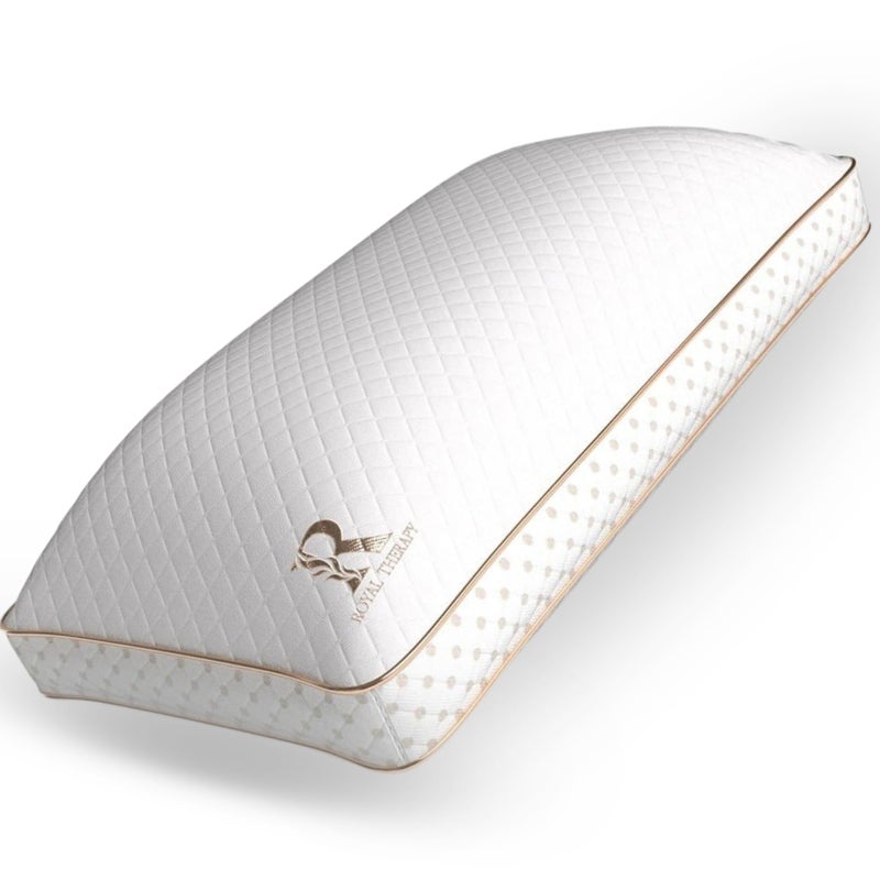 Royal Therapy Queen Memory Foam Pillow, Adjustable Shredded Odor-Free Pillow for Neck & Shoulder Pain Relief, Support for Back, Stomach, Side Sleepers, AirFlowPRO - Image 1
